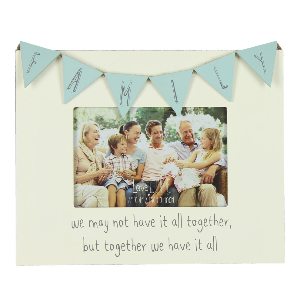 6' x 4' - Love Life Bunting Photo Frame - Family