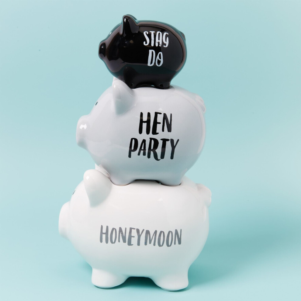 Widdop And Co. 'Pennies & Dreams' Triple Piggy Bank - Honeymoon