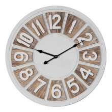 2 Tone MDF Round Wall Clock Arabic Dial 50cm - W7491