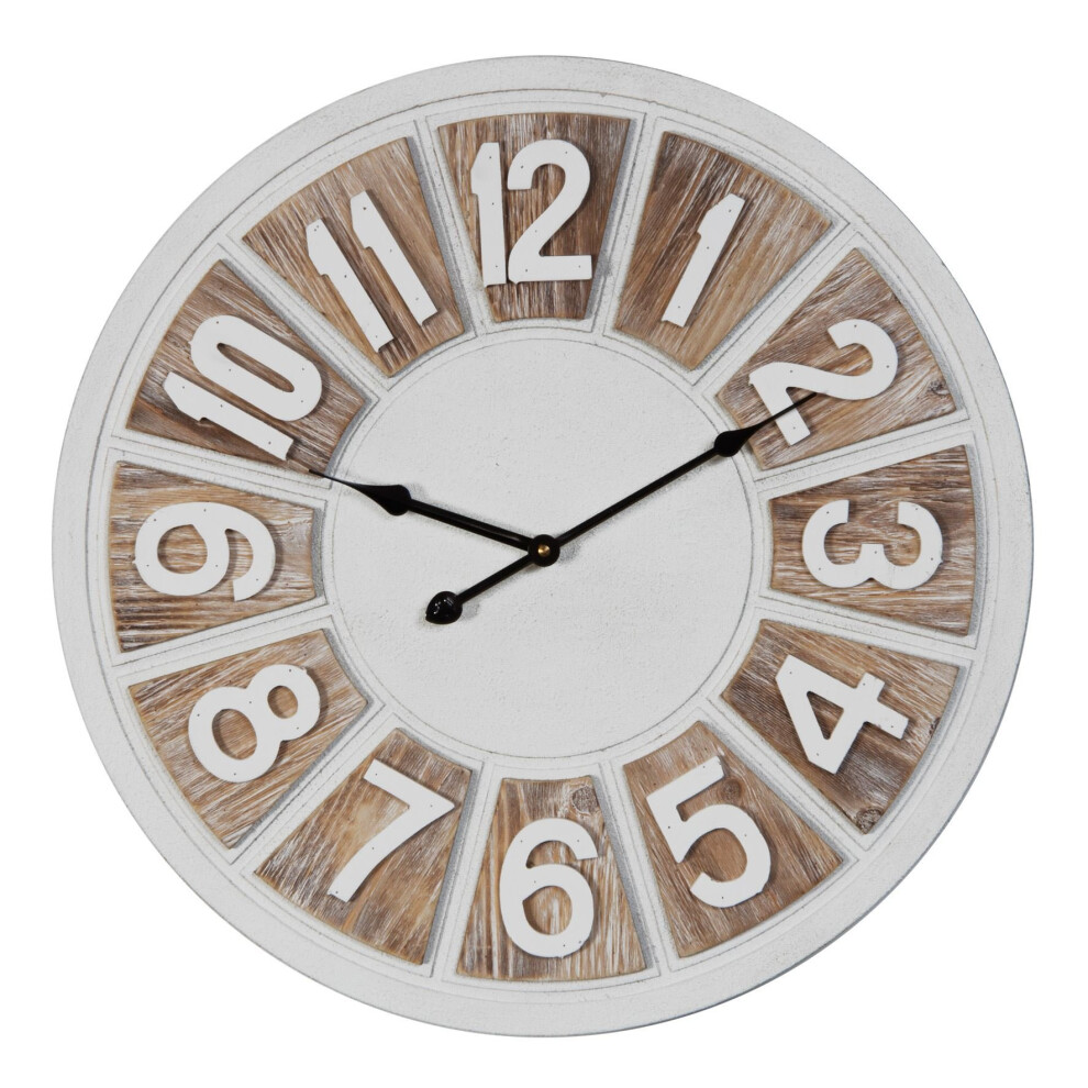 2 Tone MDF Round Wall Clock Arabic Dial 50cm - W7491