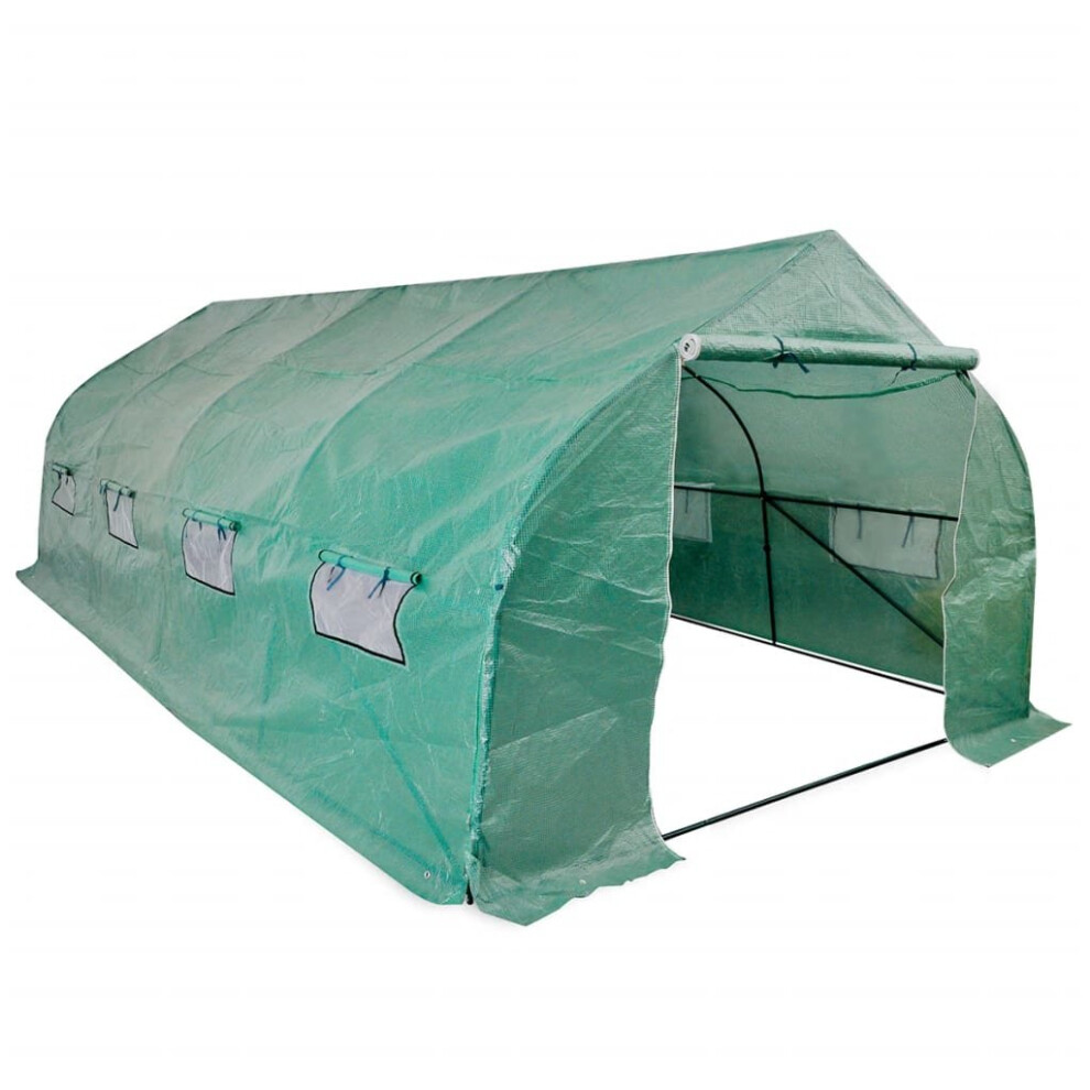 Vidaxl Portable Polytunnel Greenhouse Steel Frame Walk-In 18M² Garden Tunnel