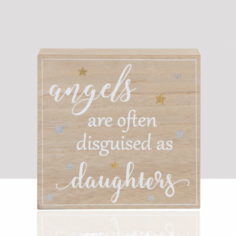 Widdop And Co. Thoughts Of You Mantel Plaque - Angels Are Often White/Silver/Gold