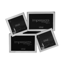 Impressions Silver Overlapping Freestanding Multi-Aperture Photo Frame - FS138