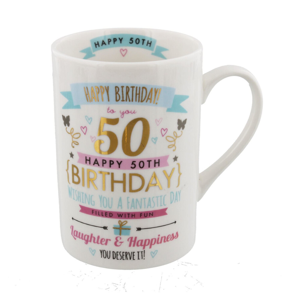 Mother's Day Gift Signography Birthday Pink & Gold Design - 50 - CM26050