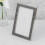 WIDDOP and Co. 4' x 6' - Elegance Nickel Plated Grey Faux Shagreen Frame 1