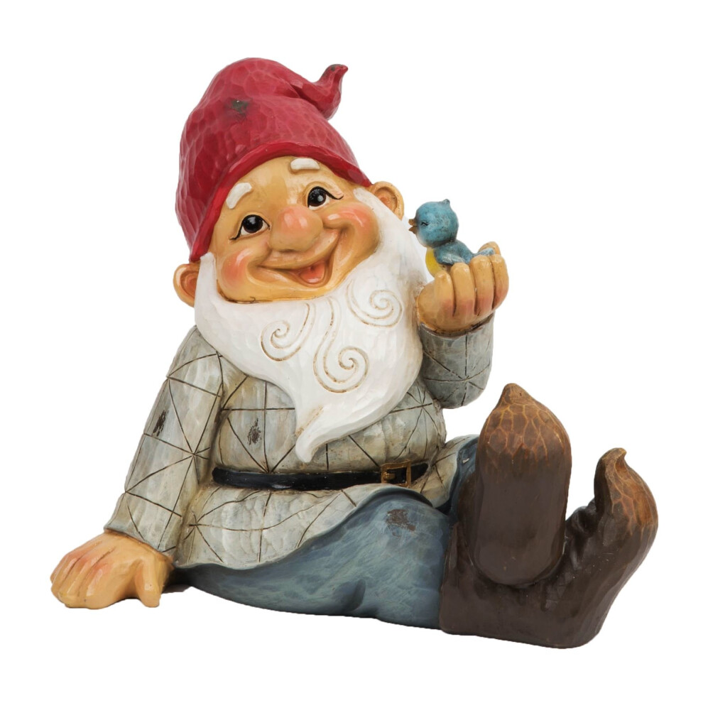 'Country Living' Garden Gnome with Bird on Hand