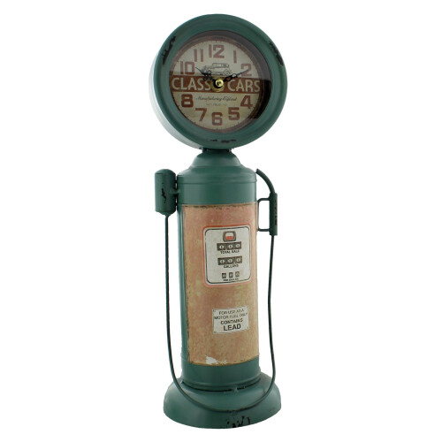 WIDDOP and Co. Hometime Metal Mantel Clock - Gas Pump - Widdop