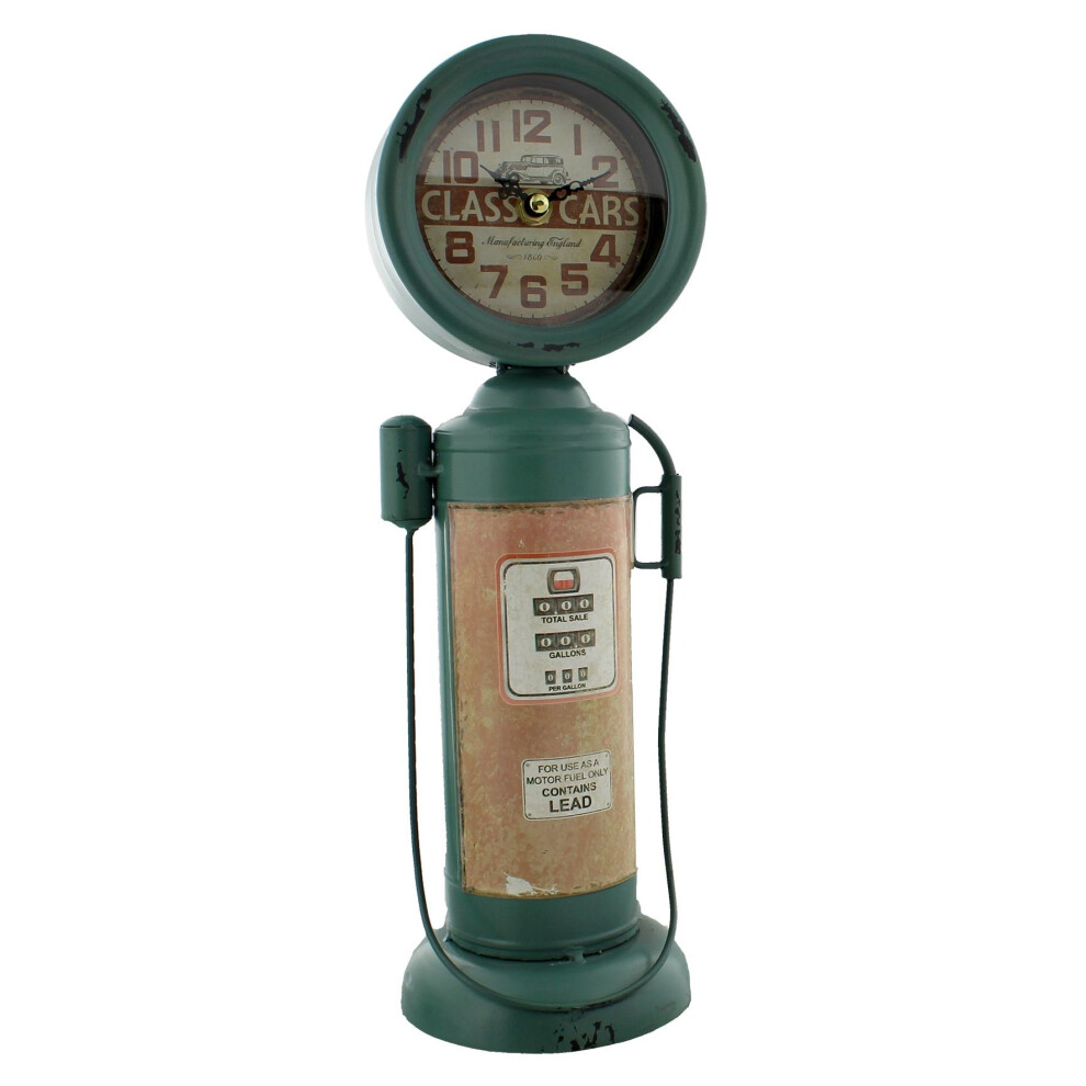 Hometime Metal Mantel Clock - Gas Pump - Widdop