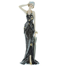 Broadway Belles Rose 32cm Figurine - Handpainted Black & Silver Dress, 62725 | Juliana Gifts