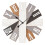 Home Multi Finish Wooden Plank Wall Clock 60cm 1