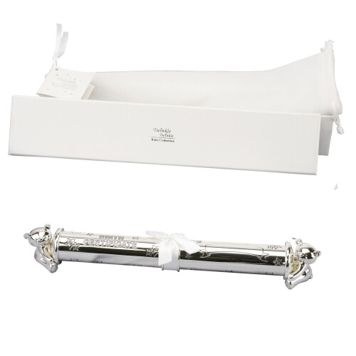 WIDDOP and Co. Twinkle Twinkle Silverplated Birth Certificate Tube - Widdop