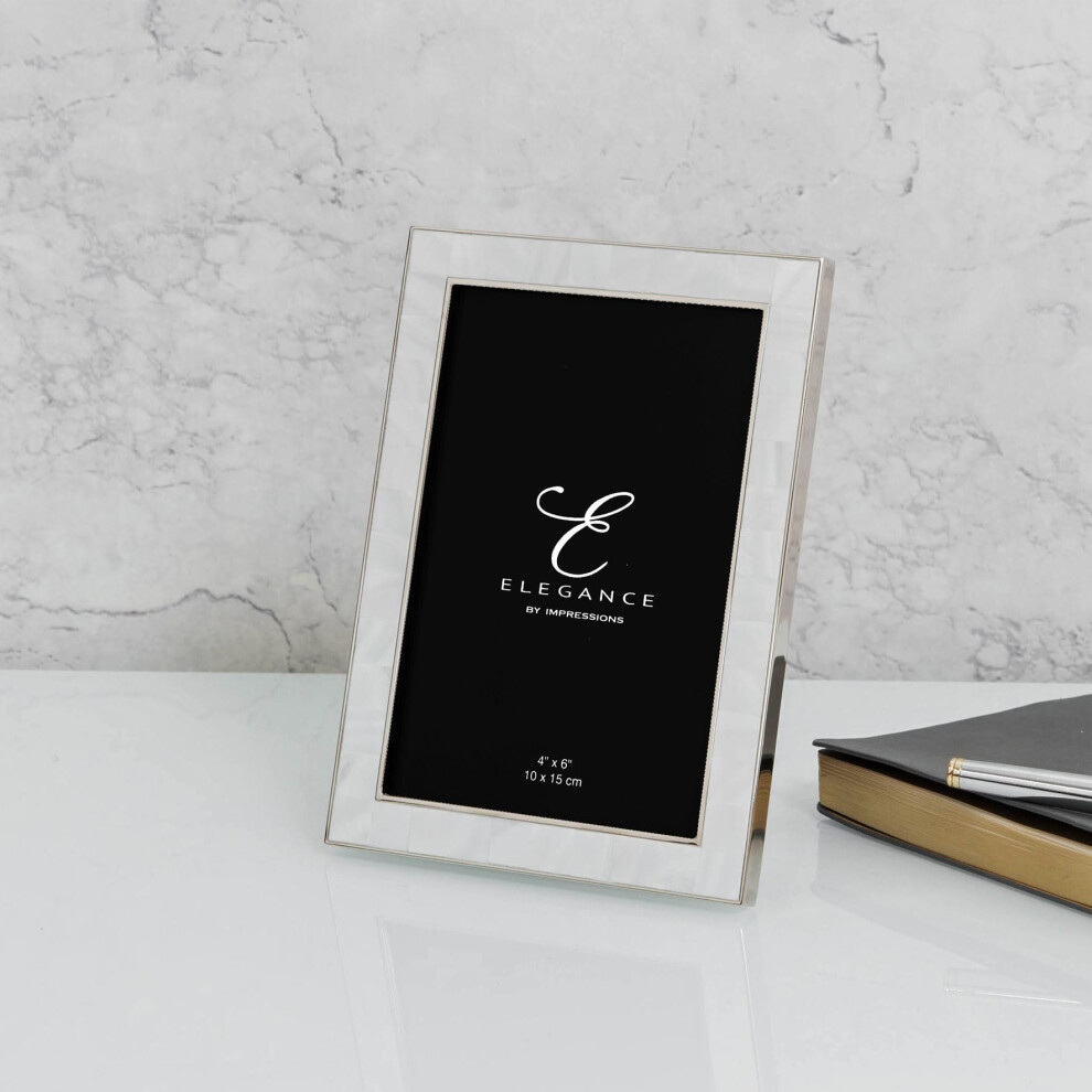 4' x 6' - Elegance Nickel & Mother of Pearl Frame - Gift Box