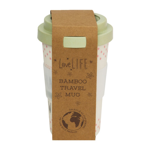 WIDDOP and Co. Love Life Bamboo Travel Mug 400ml - Coffee Keeps Me Going 2