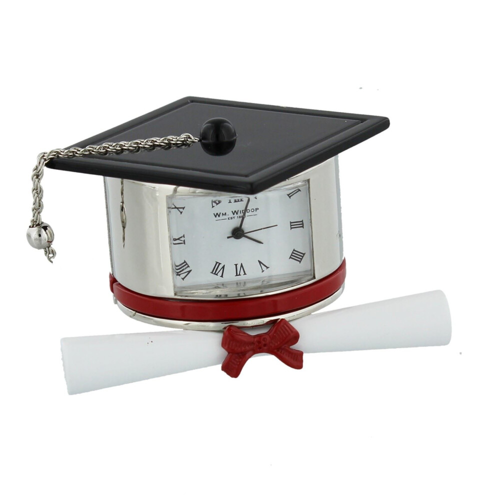 Wm.Widdop Miniature Clock - Graduation Hat & Scroll