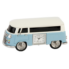 Wm.Widdop Miniature Clock Camper Van Blue