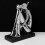 WIDDOP and Co. Silver Finish Ceramic Sitting Woman Figurine 24cm 2