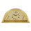 WILLIAM WIDDOP Gold Aluminium Crescent Mantel Clock 1