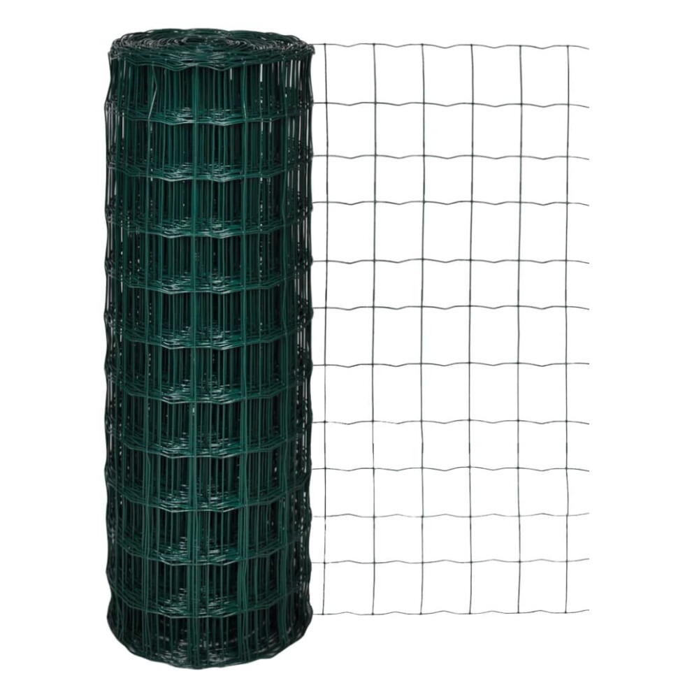 vidaXL Euro Fence Wire Mesh Fencing Barrier 10x1.7 m with 100x100 mm Mesh Steel
