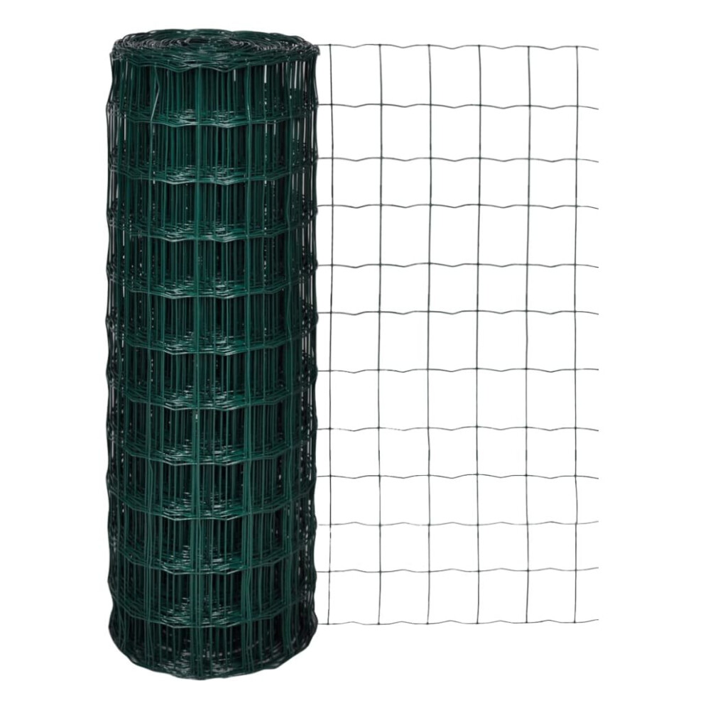 Vidaxl Euro Fence Wire Mesh 25X1.7m With 100X100mm Mesh Steel Fencing Barrier