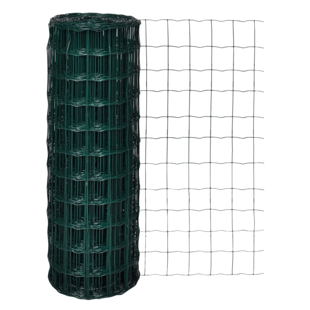 vidaXL Euro Fence Wire Mesh 25x1.7m with 100x100mm Mesh Steel Fencing Barrier