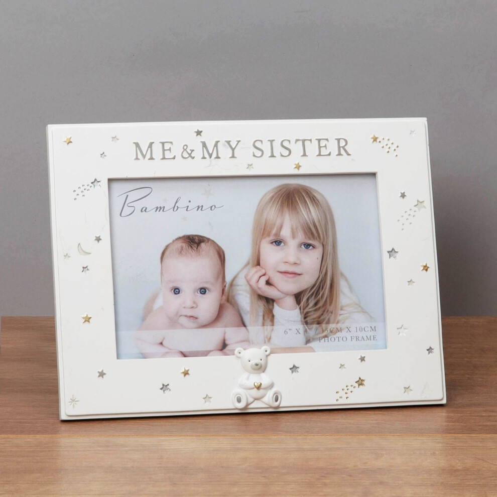 Resin Me & My Sister Photo Frame 6" x 4"