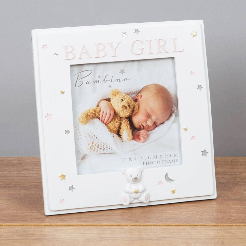 Widdop And Co. 4' X 4' - Bambino Resin Baby Girl Photo Frame