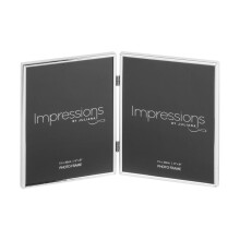 6' x 8' - Impressions Silverplated Thin Double Photo Frame