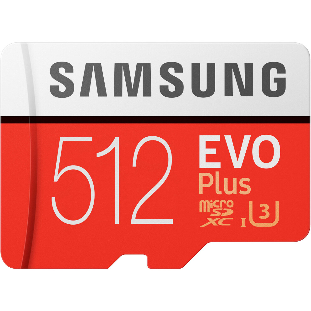 Samsung 512GB EVO Plus UHS-I microSDXC Memory Card with SD Adapter