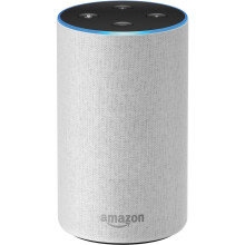 Amazon Echo (2nd Generation, Sandstone Fabric) - Refurbished