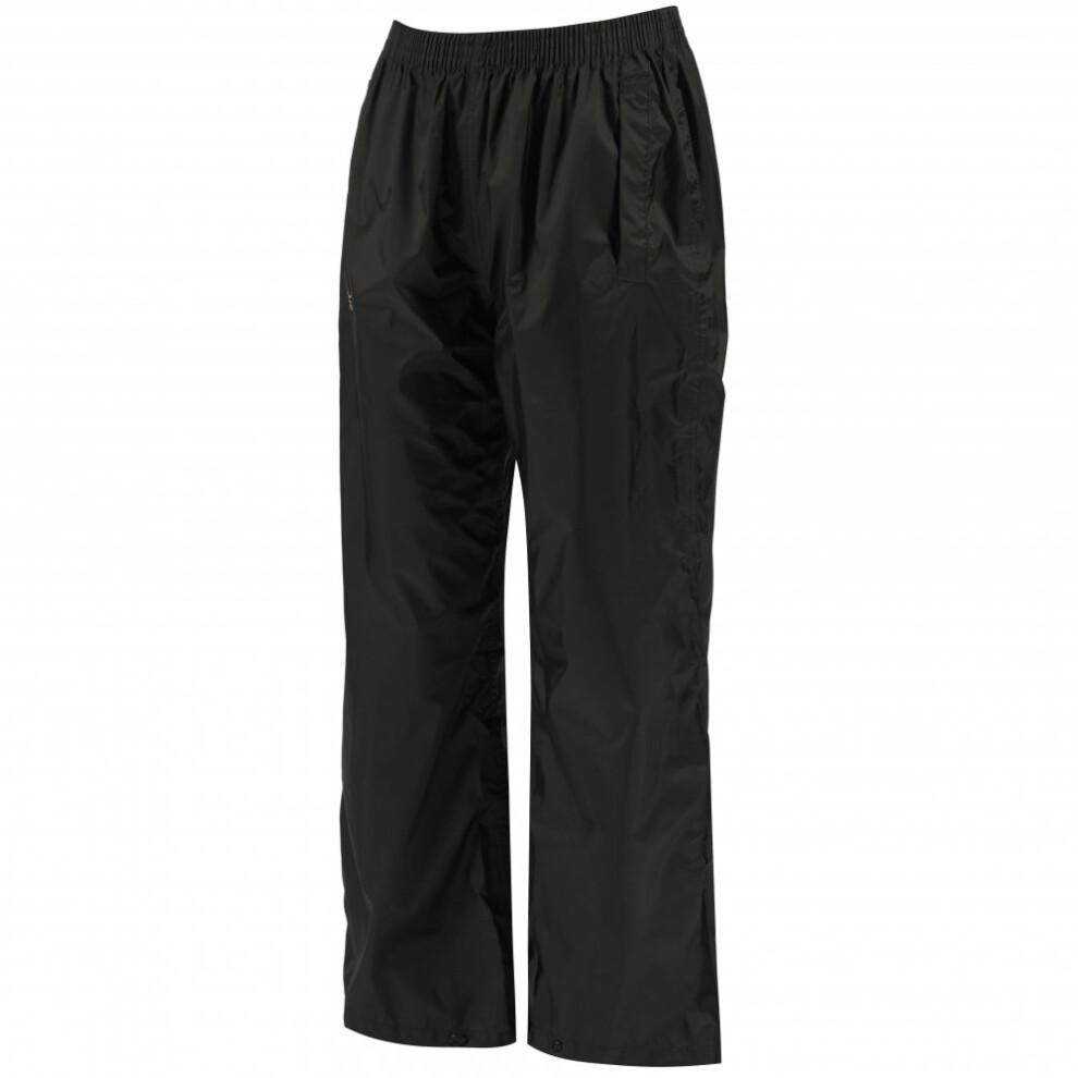 Regatta (3-4, ) Kids Pack It Waterproof Packaway Overtrousers Black