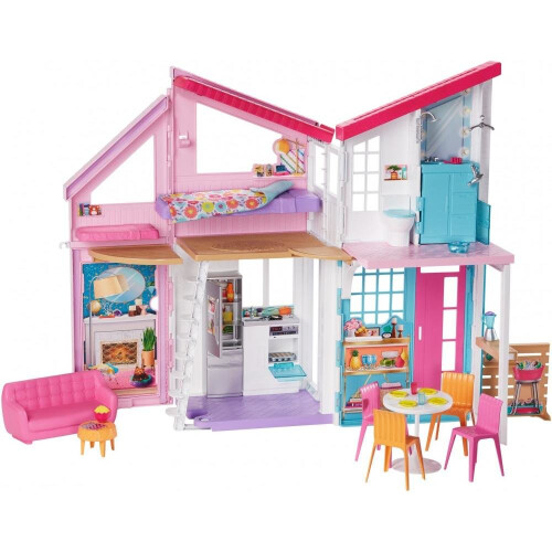Barbie Barbie Malibu House Playset With 25 Themed Accessories