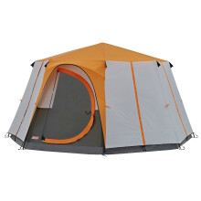 (orange) Coleman 8 Man Cortes Octagon Tent - 380 x 360cm