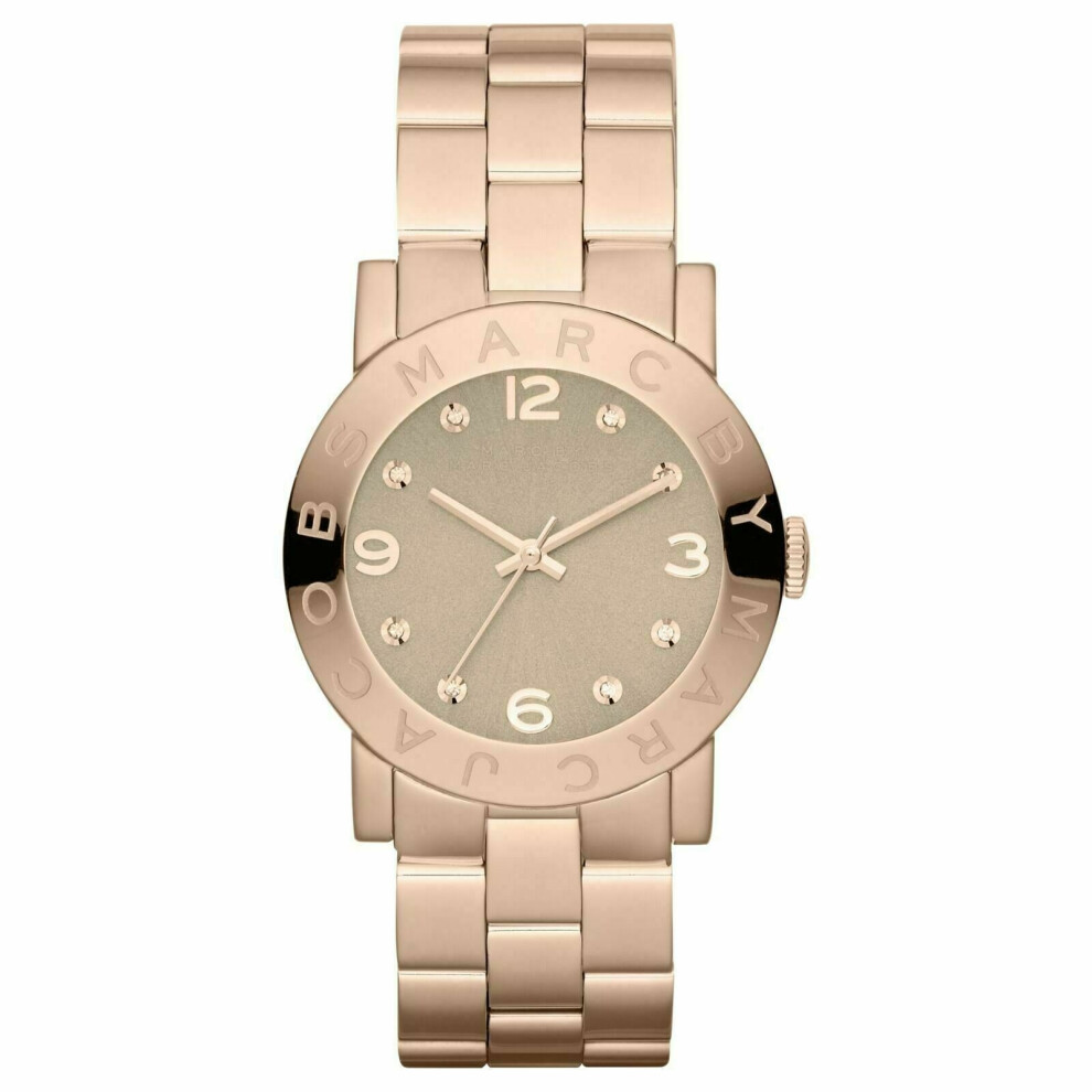 Marc Jacobs Amy Brown Dial Rose Gold Tone Bracelet Ladies Watch MBM3221