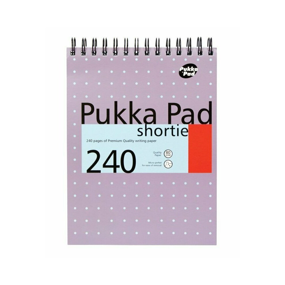 Pukka Pad Ruled Wirebound Metallic Shortie Notebook 240 Pages A5