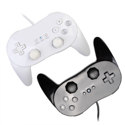 (Black) Classic Controller Pro Remote Joypad Game Pad For Nintendo Wii Wii U Console 2
