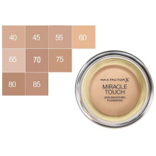 Max Factor Miracle Touch Skin Perfecting Foundation 75 Golden, 11.5G - Flawless Radiant Base in One Easy Application