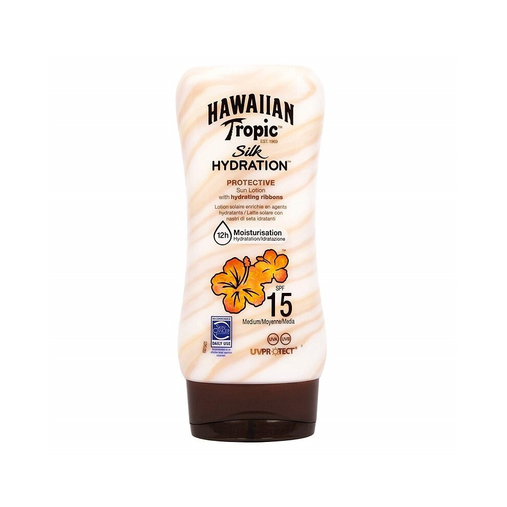 Hawaiian Tropic Silk Hydration SPF 15 Protective Sun Lotion - 180ml