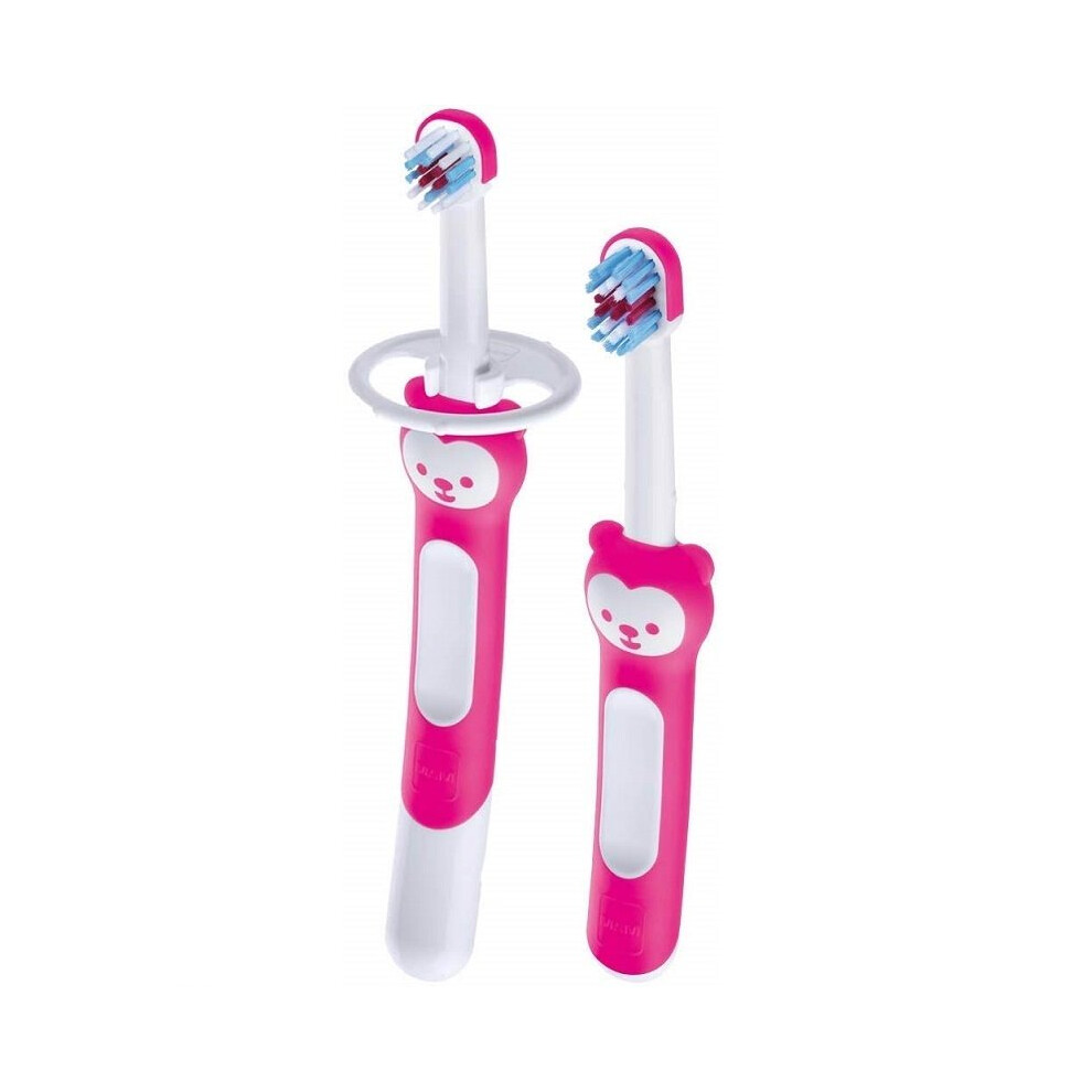 Mam Learn To Brush Set With Shield Pink 5+Months