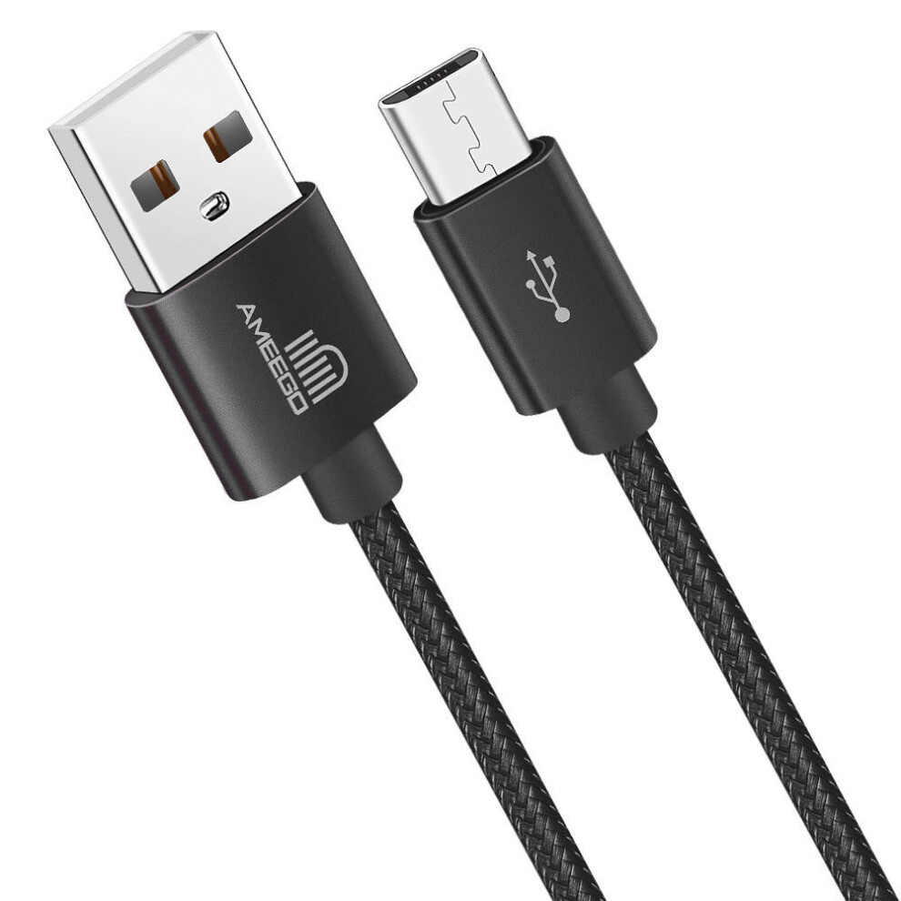 (Black, 2 Metre) Charging Cable for PlayStation 4 Controller, Xbox One, PS4 Fast Charging Long Lead USB