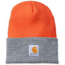 Carhartt Herren Strickmütze, Helles Orange/Grau, Einheitsgröße