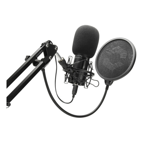 Kit Streaming - Speedlink - Volity Ready - Microfoon Cardioïde - Anti-Pop Filter - USB-A