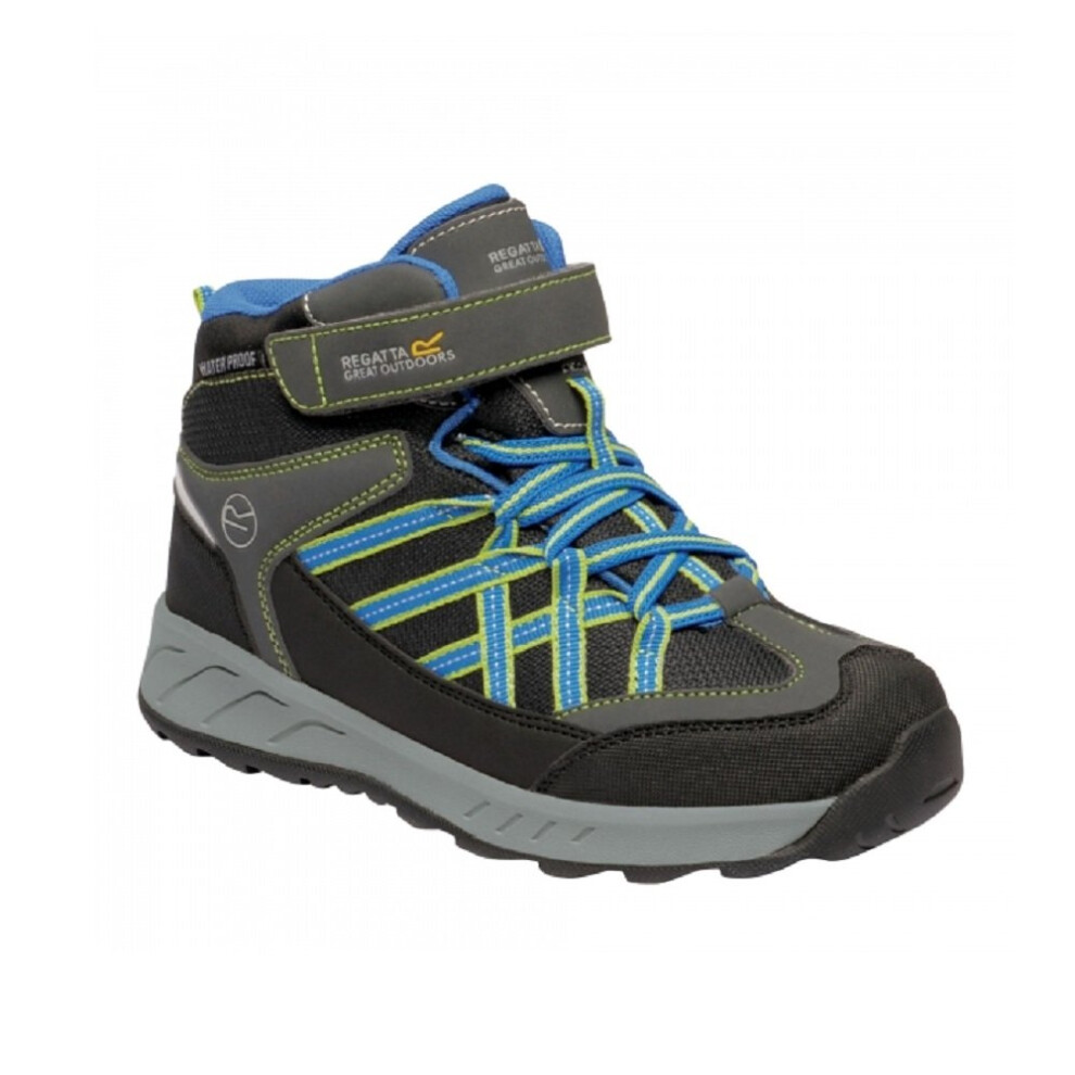 (10 UK Child, Briar/Fluorescent Blue) Regatta Kids Samaris V Mid Walking Boots
