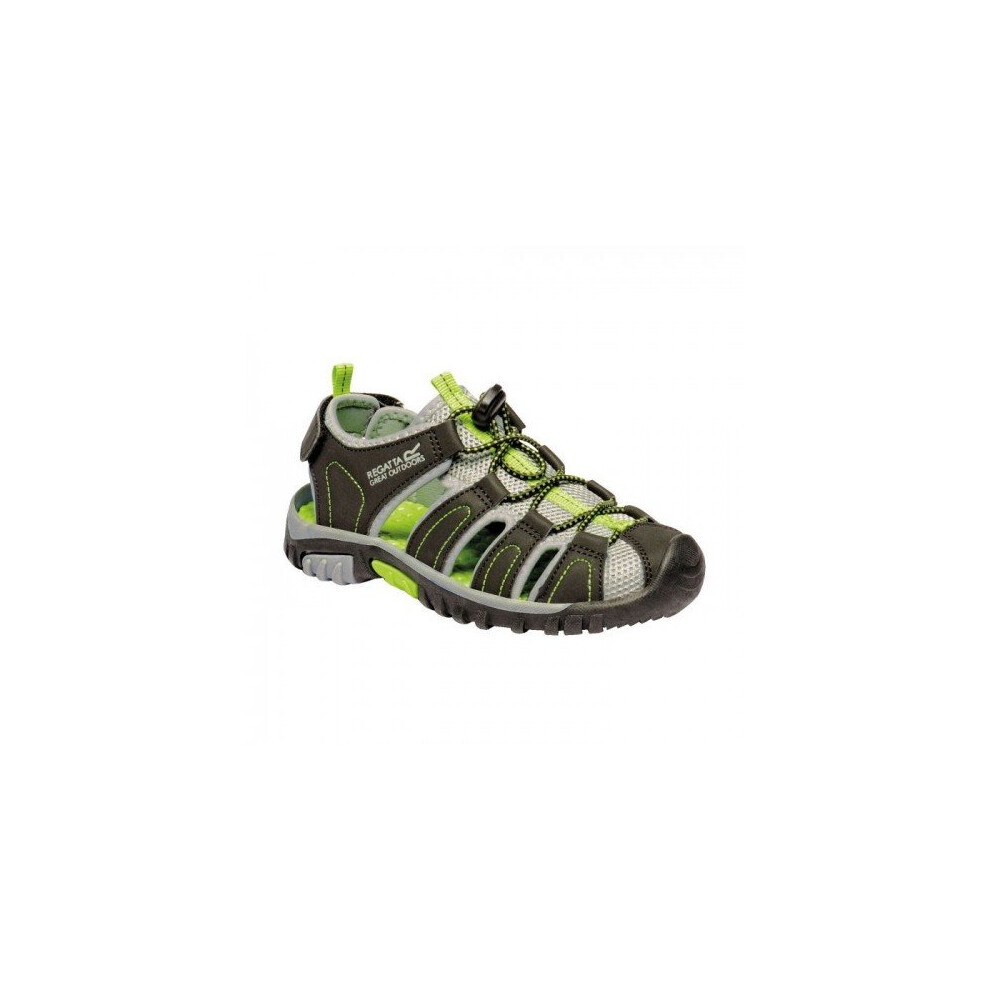 (9 Child UK, Black/Lime Green) Regatta Childrens/Kids Westshore Sandals