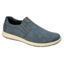 (7 UK, Navy) Scimitar Mens Twin Gusset Casual Shoe