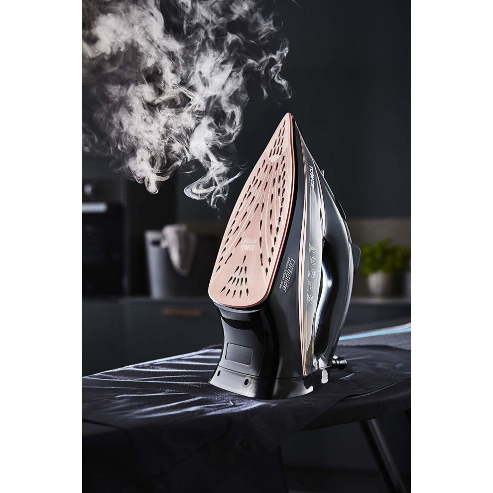 tower-t22013-ceraglide-steam-iron--ceramic-sole-plate--rose-gold-black