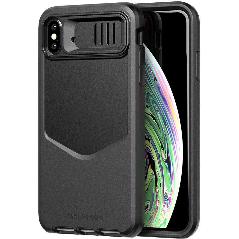 Tech21 Protective Case Cover With Lens Cover And Belt Holster For Apple Iphone Xs Max - Black 5056234705919