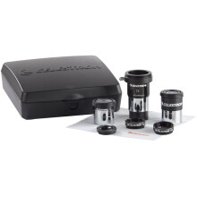 Celestron AstroMaster 1,25 hüvelykes tartozékkészlet - szemlencsék, 2x Barlow-lencse, kék és vörös bolygó szűrők, holdszűrő, habos tok