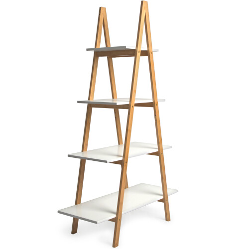 Charles Jacobs Charles Jacobs A-Frame Ladder Pyramid Bookcase Bookshelf Unit - White 1