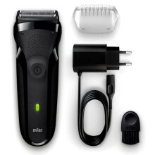 BRAUN SERIES 3 300S Máquina de barbear elétrica recarregável - Preto