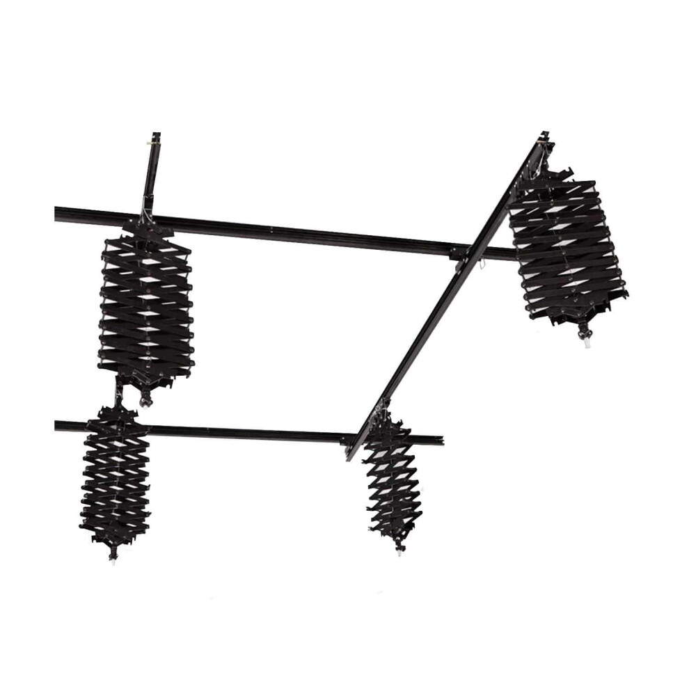 3x3m Ceiling Rail Complete Kit with 4 Packs Pantographs 2m Drop Studio Lighting Kit Monolight Holder